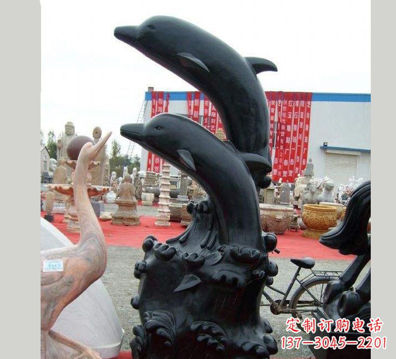 湖州中国黑海豚石雕