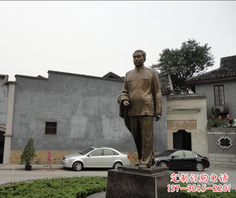 湖州周恩来铜雕