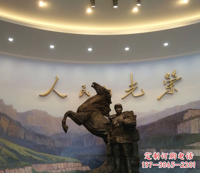 湖州朱德人物景观铜雕