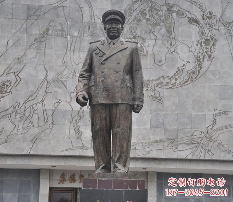 湖州朱德人物铜雕