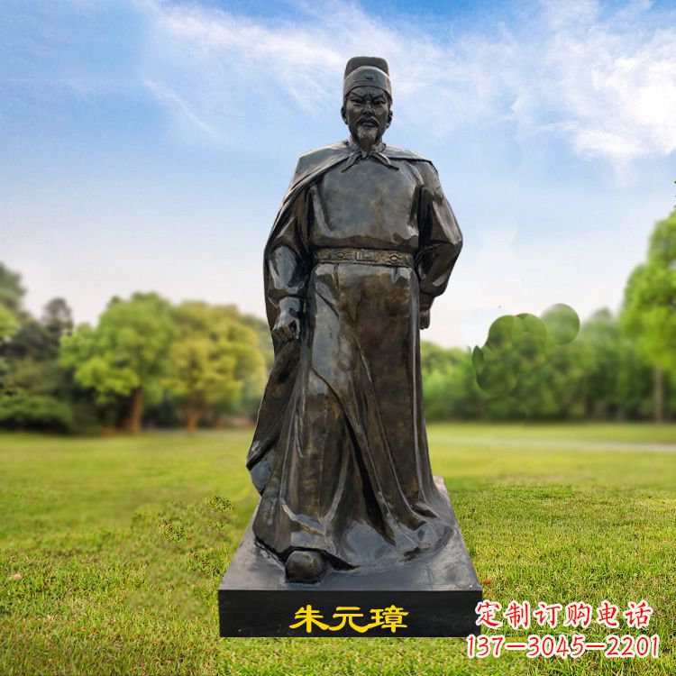 湖州朱元璋玻璃钢仿铜雕塑