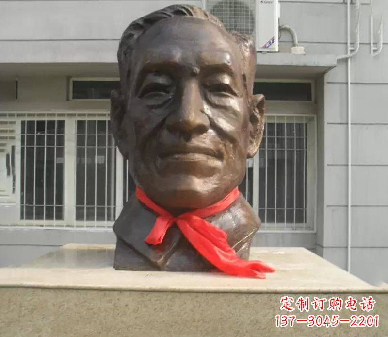 湖州朱宪彝校园名人头像铜雕