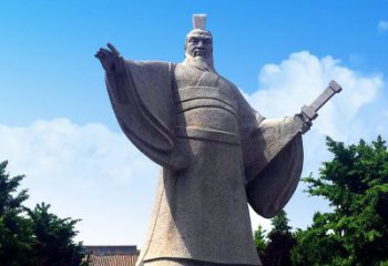 湖州枭雄曹操石雕塑像-景区园林历史名人雕塑
