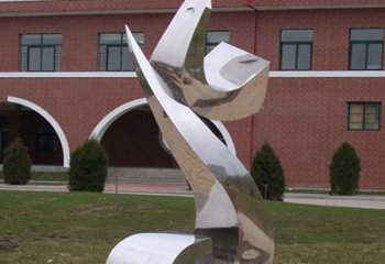 湖州校园不锈钢海浪抽象雕塑