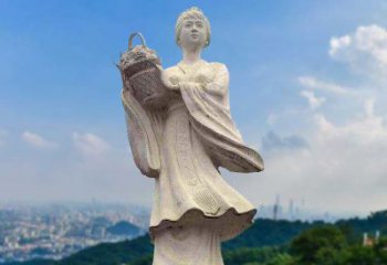 湖州虞姬景观石雕像-景区园林古代美女雕塑