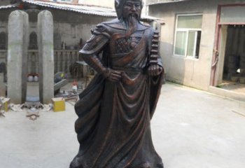 湖州战神托塔天王李靖铸铜雕塑