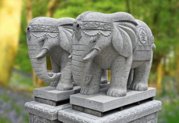 湖州招财纳福石雕大象