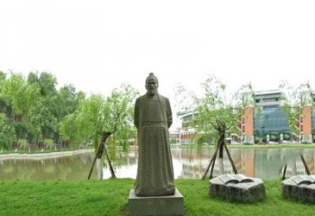 湖州中国古代杰出的法医学家石雕宋慈雕塑像