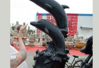 湖州中国黑海豚石雕