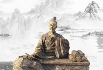 湖州中国历史名人西汉史学家司马迁雕塑