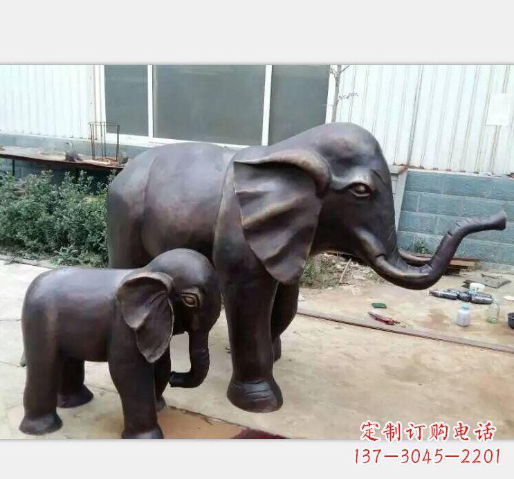 湖州铸铜公园大象雕塑