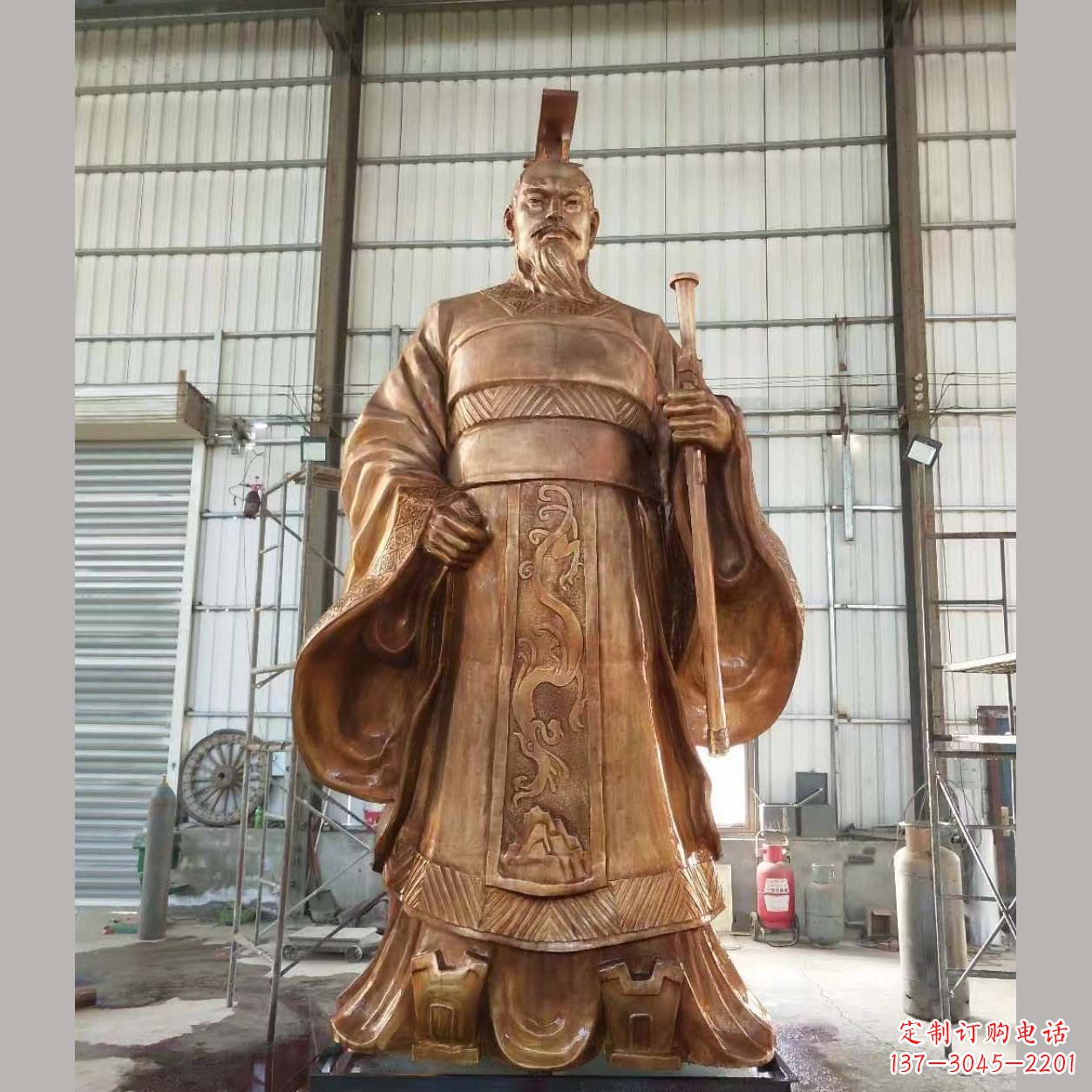 湖州铸铜汉武帝雕塑