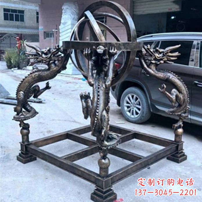湖州铸铜浑天仪景观雕塑摆件