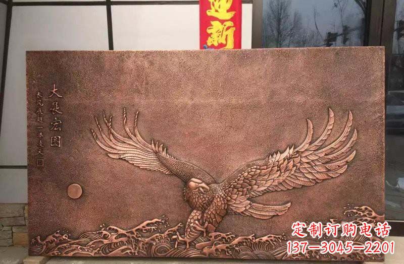 湖州铸铜老鹰浮雕