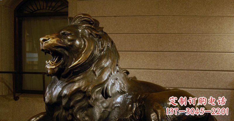 湖州铸铜狮子铜雕 (2)