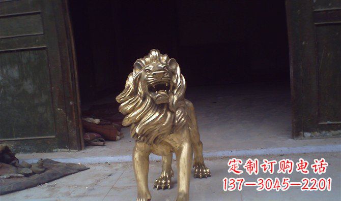 湖州铸铜狮子西洋狮子铜雕