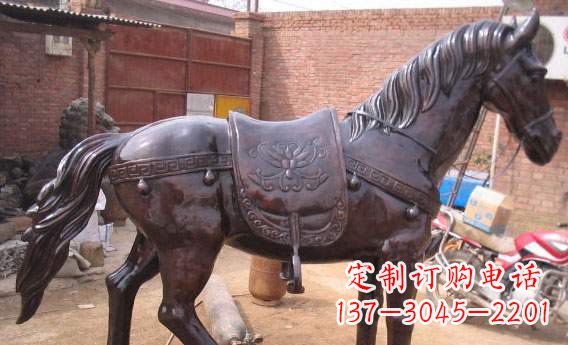 湖州紫铜马公园铜雕
