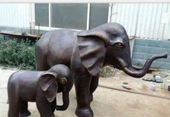 湖州铸铜公园大象雕塑