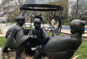 湖州铸铜公园司马光砸缸儿童雕塑