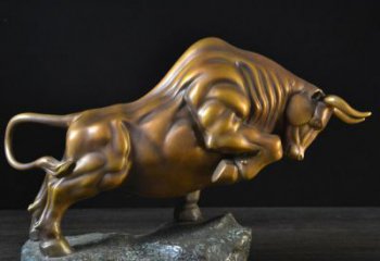 湖州铸铜开拓牛企业精神文化雕塑 摆件