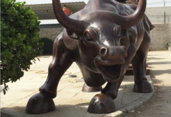 湖州铸铜牛雕塑 华尔街铜牛