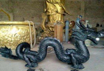 湖州铸铜双龙戏珠广场铜雕