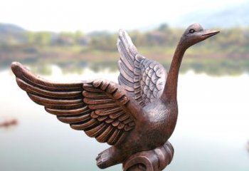 湖州铸铜天鹅景观摆件