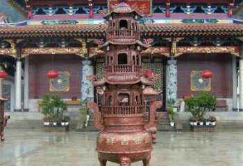 湖州宗教庙宇香炉铜雕