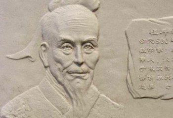 湖州祖冲之砂岩浮雕-历史名人圆周率数学家校园人物壁画